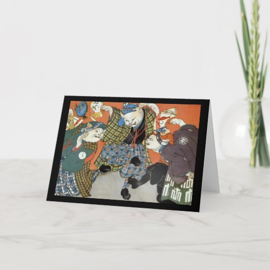 Katzen in der Kilts-Karte Karte (Vorderseite)