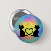 Katzen in der Liebe Button (Vorne & Hinten)