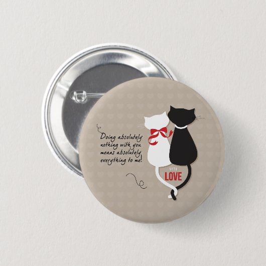 Katzen in der Liebe Button (Vorne & Hinten)