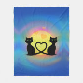 Katzen in der Liebe Fleecedecke (Vorderseite)