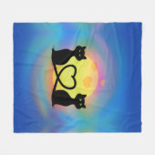 Katzen in der Liebe Fleecedecke (Vorderseite (Horizontal))