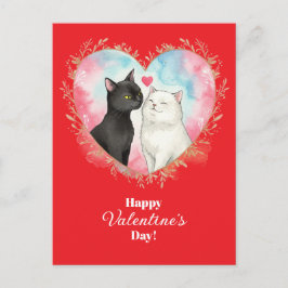 Katzen in der Liebe Glücklicher Valentinstag Postk Postkarte