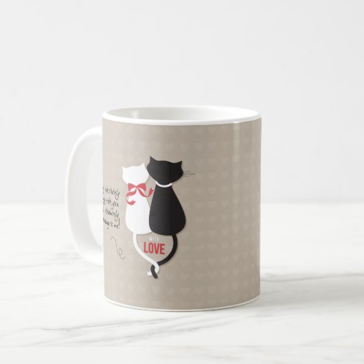 Katzen in der Liebe Kaffeetasse (Vorderseite Links)