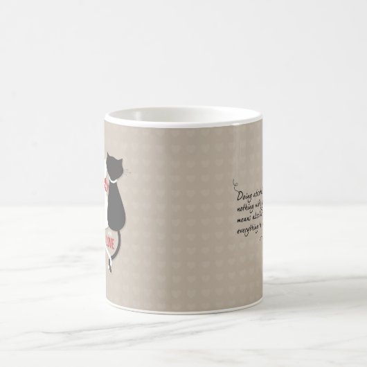Katzen in der Liebe Kaffeetasse (Mittel)