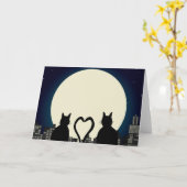 Katzen in der Liebe Karte (Gelbe Blume)