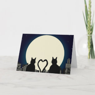 Katzen in der Liebe Karte