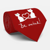 Katzen in der Liebe Krawatte (Gerollt)