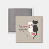 Katzen in der Liebe Magnet (Vorderseite/Rückseite)