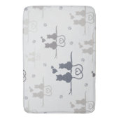 Katzen in der Liebe Modernes Muster der tierischen Badematte (Vorderseite Vertikal)