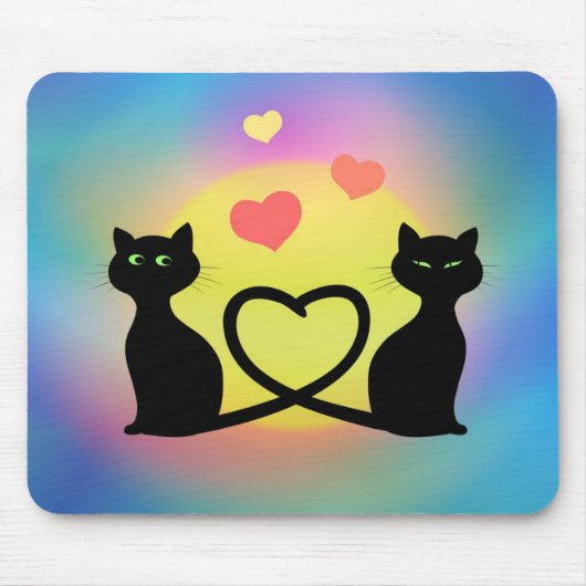 Katzen in der Liebe Mousepad (Vorne)