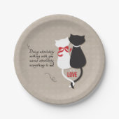 Katzen in der Liebe Pappteller (Vorderseite)