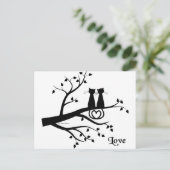 Katzen in der Liebe Postkarte (Stehend Vorderseite)