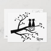 Katzen in der Liebe Postkarte (Vorne/Hinten)