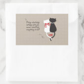 Katzen in der Liebe Rechteckiger Aufkleber (Tasche)