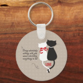 Katzen in der Liebe Schlüsselanhänger (Vorderseite)