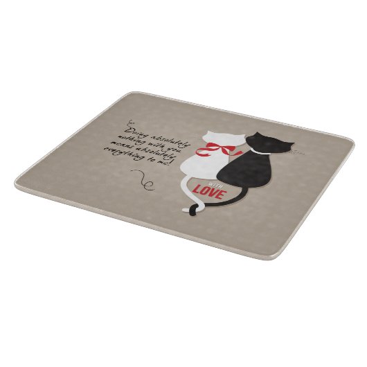Katzen in der Liebe Schneidebrett (Ecke)