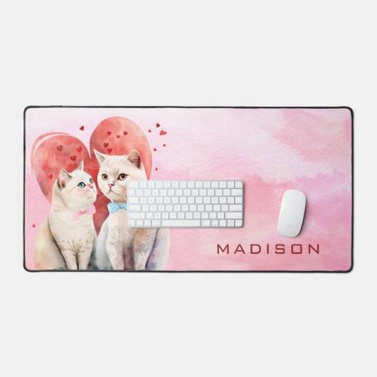 Katzen in der Liebe Schreibtischunterlage (Tastatur & Maus)
