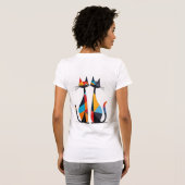 Katzen in der Liebe T-Shirt (Schwarz voll)