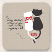 Katzen in der Liebe Untersetzer (Vorderseite)