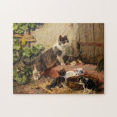 Katzen in der Milchschüssel | Julius Adam the Youn Puzzle (Horizontal)