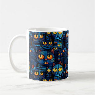 Katzen in der nächtlichen Whimstik Kaffeetasse