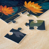 Katzen in der Natur mit geometrischen Elementen Puzzle (Seite)