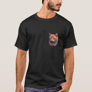Katzen in der Niedlichen Farbe des Pocket Watercol T-Shirt