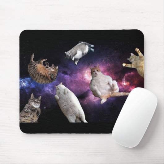Katzen in der Raum-Mausunterlage Mousepad (Mit Mouse)