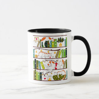 Katzen in der virtuellen Bibliothek, Katze und Ges Tasse