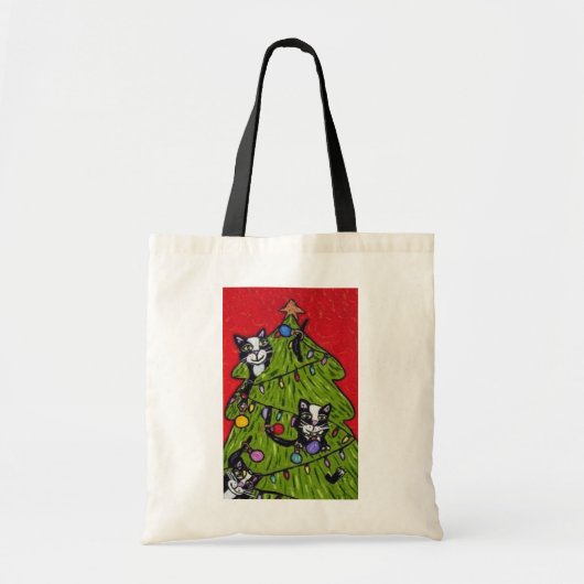 Katzen in der Weihnachtsbaumtasche Tragetasche (Vorne)