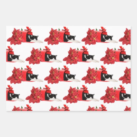 Katzen in der Weihnachtspost Geschenkpapier Set (Vorderseite 2)