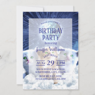 Katzen in der Wolke Einladung