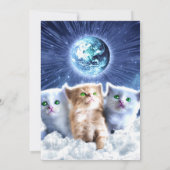 Katzen in der Wolke Einladung (Rückseite)