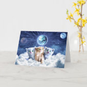 Katzen in der Wolke Karte (Gelbe Blume)