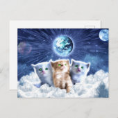 Katzen in der Wolke Postkarte (Vorne/Hinten)
