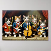 Katzen in einem Band Poster (Vorne)