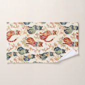 Katzen in einem chinesischen Aquarellmuster Badhandtuch Set (Handtuch)