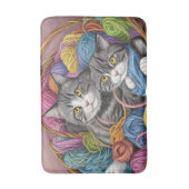 Katzen in einem Korb Badematte (Vorderseite Vertikal)