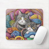 Katzen in einem Korb Mousepad (Mit Mouse)