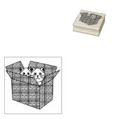 Katzen in einer Box-Briefmarke Gummistempel (Stempel)