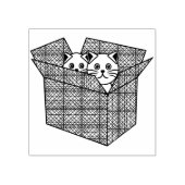 Katzen in einer Box-Briefmarke Gummistempel (Prägung)