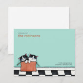 Katzen in einer Packung | Flache Mitteilungskarte (Vorne/Hinten)