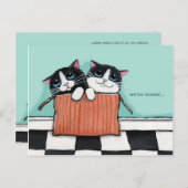 Katzen in einer Packung | Wir haben die Ankündigun Ankündigungspostkarte (Vorne/Hinten)