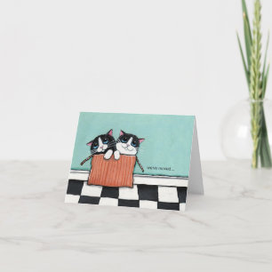 Katzen in einer Packung Wir haben die Note Card Ankündigung
