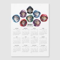 Katzen in farbenfrohen Hoodies Circuit Magnet Kale