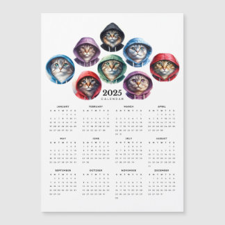 Katzen in farbenfrohen Hoodies Circuit Magnet Kale