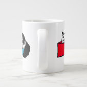 Katzen in farbigen Boxen Jumbo-Tasse (Rückseite)