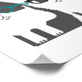 Katzen in Glassrow Pixel Art Poster (Ecke)