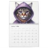 Katzen in Hoodies 2026 Kalender 12 Monate jährlich (Jan 2026)