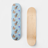 Katzen in Kiste und Milchfallen auf blau Skateboard (Vorderseite)
